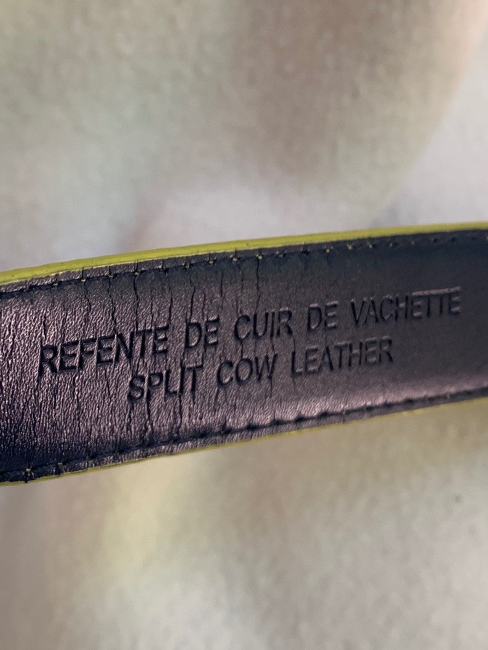 Vintage Lacoste Yellow-Green Leather Belt - Picture 11 of 12